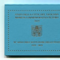 Vaticano 2019: 2 euro commemorativi "90° anno dell'Istituzione dello Stato"