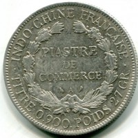 Indocina Francese: piastra di commercio 1925 (KM#5A.1)
