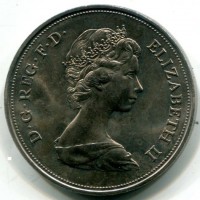 Gran Bretagna, Elisabetta II (1952-2022): 25 pence 1972 
