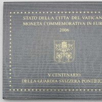 Vaticano 2006: 2 euro commemorativi "Guardia svizzera", in confezione originale, di crescente rarità