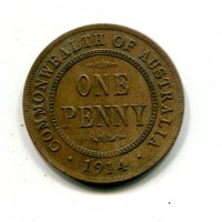 Australia, Giorgio V (1910-1936): 1 penny 1914 (KM#23)

