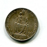 Vaticano, Pio XI (1929-1938): 10 lire 1934-XIII (Gigante#16)