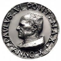 Paolo VI (1963-1978): medaglia annuale ANNO-X, opus Antonio Berti, diametro 44 mm, grammi 59.82