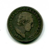 Carlo Felice (1821-1831): 50 centesimi 1830-T (Gigante#98)