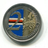 2 euro squadra di calcio "Sampdoria"
