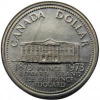 Canada, Elisabetta II (1952-2022): 1 dollaro 1973 "Prince Edward Island" (KM#82)