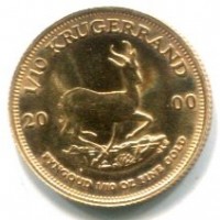 Sud Africa: 1/10 krugerrand 2000