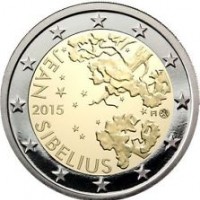 Finlandia 2015: 2 euro commemorativi "Jean Sibelius-Compositore"