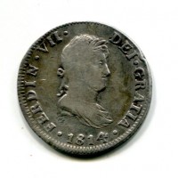 Messico, Ferdinando VII (1802-1821): 2 reales 1814-JJ (KM#93)