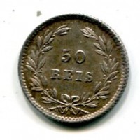 Portogallo, Luiz I (1861-1889): 50 reis 1889 (KM#506.2)
