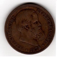 Brasile, Pedro II (1831-1889): 40 reis 1873 (KM#479)