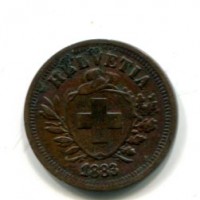 Svizzera, Confederazione: 1 rappen 1883