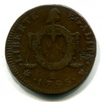 Francia, Convention (1792-1795): 2 soldi "A' La Balance" 1793-BB (Gadoury#31)
