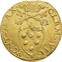 Bologna, Clemente VII (1523-1534): scudo d'oro (Berman#874)