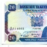 Kenya: 20 shilingi 01/07/1990 (Pick#25c)
