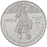 USA: 1 dollaro 1992-D "Cristoforo Colombo 500° anniversario"