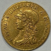 Torino, Repubblica Subalpina (1800-1802): 20 franchi L'AN 10 (Gigante#2a)