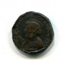 Roma, Pio VI (1775- 1799): sanpietrino da 2 1/2 baiocchi 1797 (Muntoni#99a), colpi al bordo