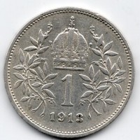 Austria, Francesco Giuseppe (1848-1916): 1 corona 1913 (KM#2820)
