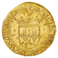 Francia, Francesco I (1515-1547): scudo d'oro "au soleil", zecca di Lyon (Duplessy#775, Lafaurie#639), grammi 3,41