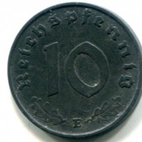 Germania, Terzo Reich (1933-1945): 10 reichspfennig 1942-G "Svastica" (KM#101)
