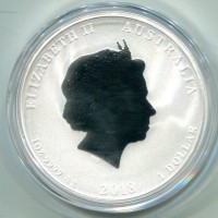 Australia, Elisabetta II (1952-2022): 1 dollaro 2018 -oncia- "Calendario lunare - Anno del Cane"