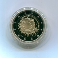 Italia 2015: 2 euro commemorativo "30° Anniversario Bandiera Unione Europea" -PROOF- nella scatola originale