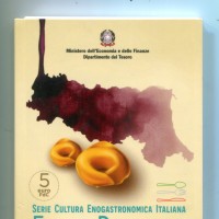 Italia 2021: 5 euro "Emilia Romagna-Lambrusco e Tortellini"