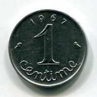 Francia, Quinta Repubblica (dal 1959): 1 centesimo 1967 "Epi" (Gadoury#91)