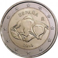 Spagna 2015: 2 euro commemorativo "Grotte di Altamira'"