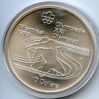 Canada, Elisabetta II (1952-2022): 10 dollari 1975 "Canoa" (KM#105)