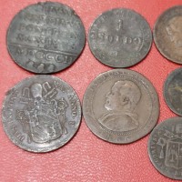Stato Pontificio (XIX secolo): lotto di 7 monete da catalogare in bassa qualità