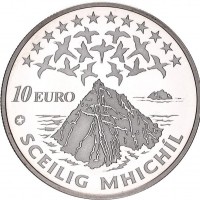 Irlanda: 20 euro (1.24/au999), + 10 euro (28.28/ag925) "Sceiling Mhichil", nell'astuccio originale