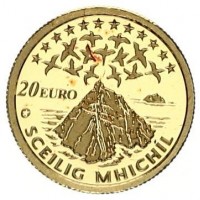 Irlanda: 20 euro (1.24/au999), + 10 euro (28.28/ag925) "Sceiling Mhichil", nell'astuccio originale