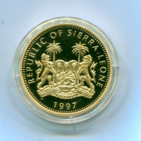 Sierra Leone: 10 dollari 1997 "Anniversario Nozze D'Oro" (KM#54), argento placcato in oro