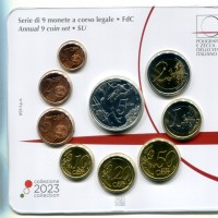 Italia 2023: serie annuale 9 pezzi, con il 5 euro in argento "Italo Calvino"
