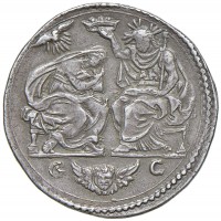 Parma, Ottavio Farnese (1547-1586), quarto di scudo (MIR#930; CNI,IX,448,94v; Ravegnani,I,262#3v), la sigla dello zecchiere GC non è descritta sia nel CNI che nel MIR, grammi 8.67. Inedita?