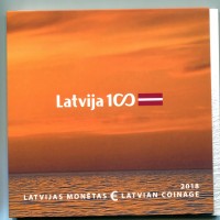 Lettonia 2018: serie euro "100° anniversario degli Stati Baltici", in confezione originale zecca