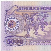 Mozambico: 5000Meticais003/02/1989 (Pick#133b)