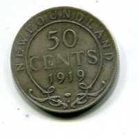 Canada, Newfoundland, Giorgio V (1910-1936): 50 cent. 1919 (KM#12)