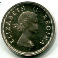 Sud Africa, Elisabetta II (1952-1960): 2 1/2 scellini 1953 (KM#51)
