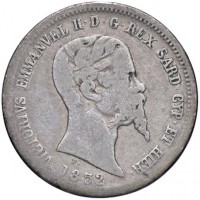 Vittorio Emanuele II (1849-1861): 50 cent 1852-To (Gigante#80)