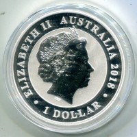 Australia, Elisabetta II (1952-2022): 1 dollaro 2018 "Uccello del Paradiso"
