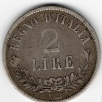 Vittorio Emanuele II (1861-1878): 2 lire 1863-Na "Valore" (Gigante#58)
