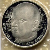 Germania, Rep. Federale (dal 1949): 5 marchi 1978-D "Gustav Stresemann" (KM#147)