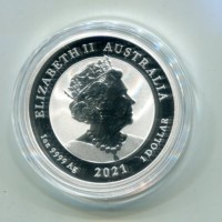 Australia, Elisabetta II (1952-2022): 1 dollaro 2021 "Quokka" -oncia-
