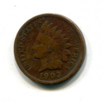USA: 1 cent. 1903 "Indian head"