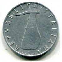 Repubblica Italiana (dal 1946): 5 lire 1956 "Delfino" (Gigante#287)