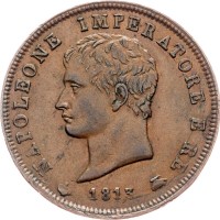 Milano, Napoleone I (1805-1814): 1 soldo 1813 (Gigante#215)