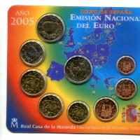 Spagna 2005: serie euro, in confezione originale zecca
